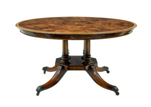 Circular Extending Jupe Dining Table with Burr Detailing — thumbnail 11