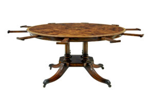 Circular Extending Jupe Dining Table with Burr Detailing — thumbnail 10