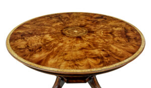 Circular Extending Jupe Dining Table with Burr Detailing — thumbnail 9