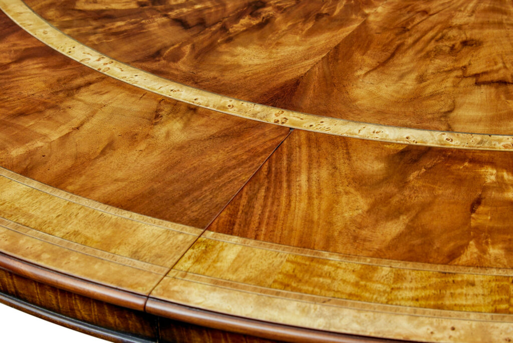 Circular Extending Jupe Dining Table with Burr Detailing — image 5