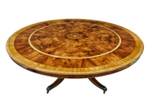 Circular Extending Jupe Dining Table with Burr Detailing — thumbnail 4