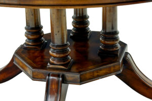 Circular Extending Jupe Dining Table with Burr Detailing — thumbnail 2