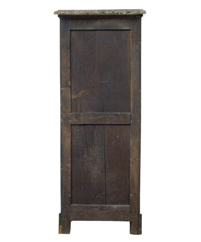 French 19th Century Inlaid Walnut Chest of Drawers with Marble Top — image 3