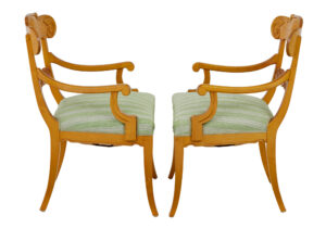 Pair of Early 20th Swedish Carved Birch Armchairs — thumbnail 6