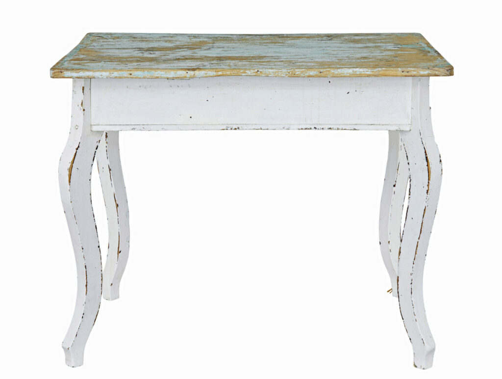 Scandinavian 19th Century Painted Pine Occasional Table — image 5