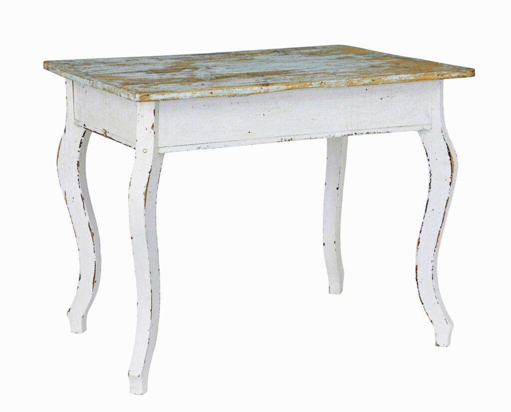 Scandinavian 19th Century Painted Pine Occasional Table — image 4