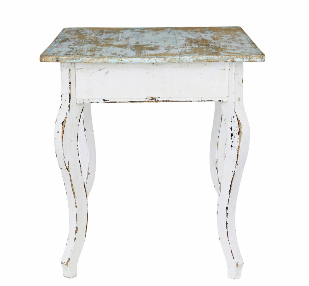 Scandinavian 19th Century Painted Pine Occasional Table — image 3