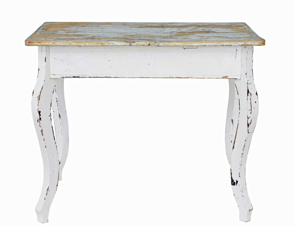 SCANDINAVIAN 19TH CENTURY PAINTED PINE OCCASIONAL TABLE