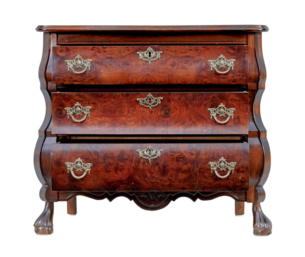 Mid Century Small Mulberry Bombe Chest of Drawers — image 7