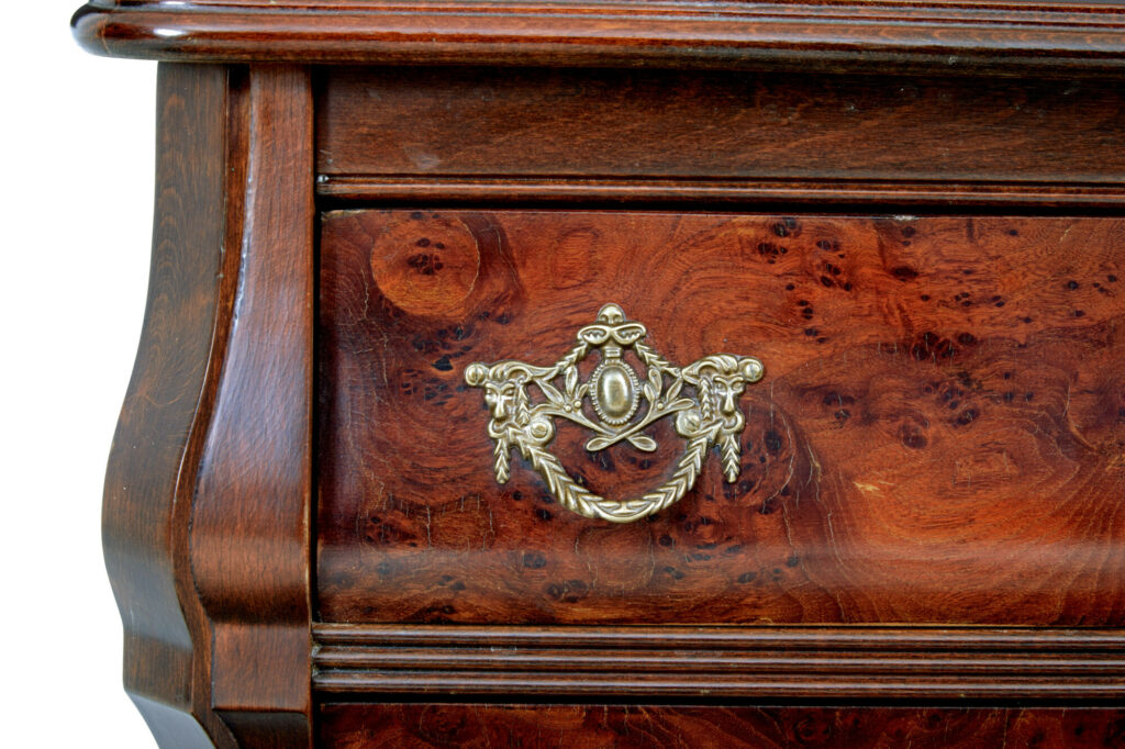 Mid Century Small Mulberry Bombe Chest of Drawers — image 3