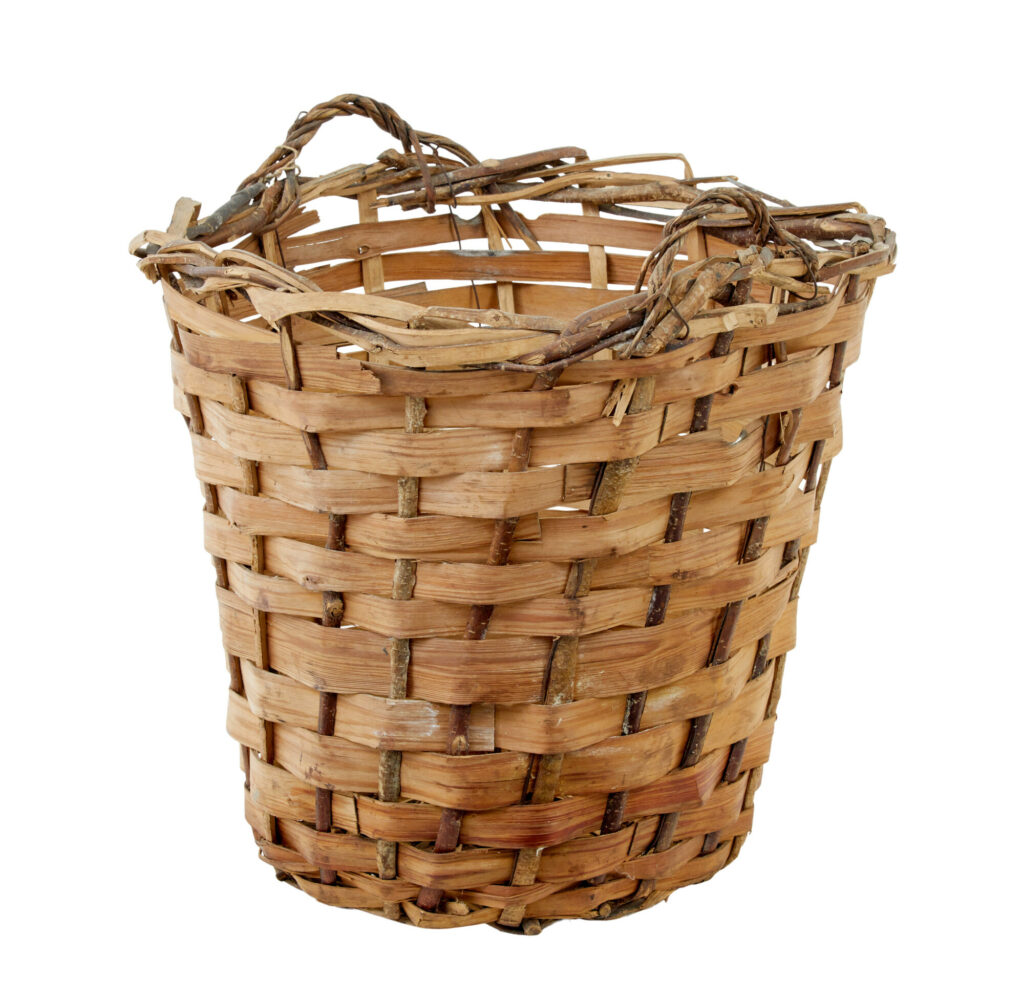 Large Early 20th Century Woven Basket — image 6