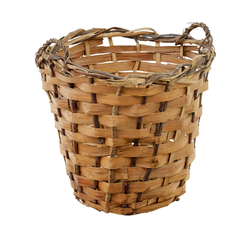 Large Early 20th Century Woven Basket — image 5