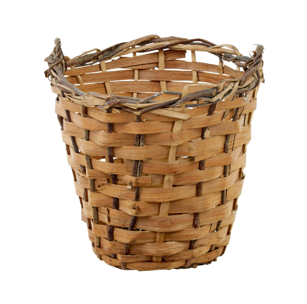 Large Early 20th Century Woven Basket — image 4