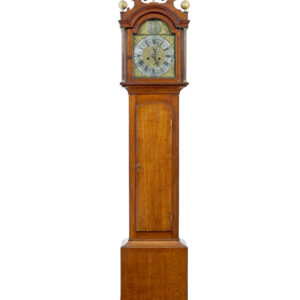18TH CENTURY OAK LONGCASE CLOCK BY JAMES DRAYCOT WELLS