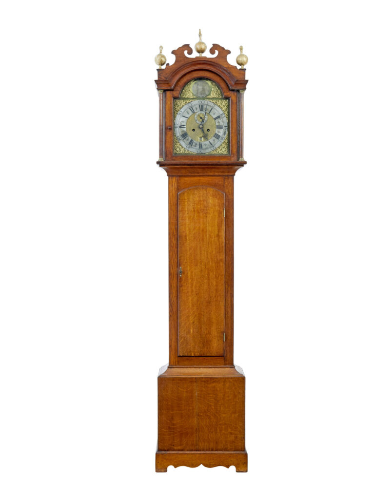 18th Century Oak Longcase Clock by James Draycot Wells