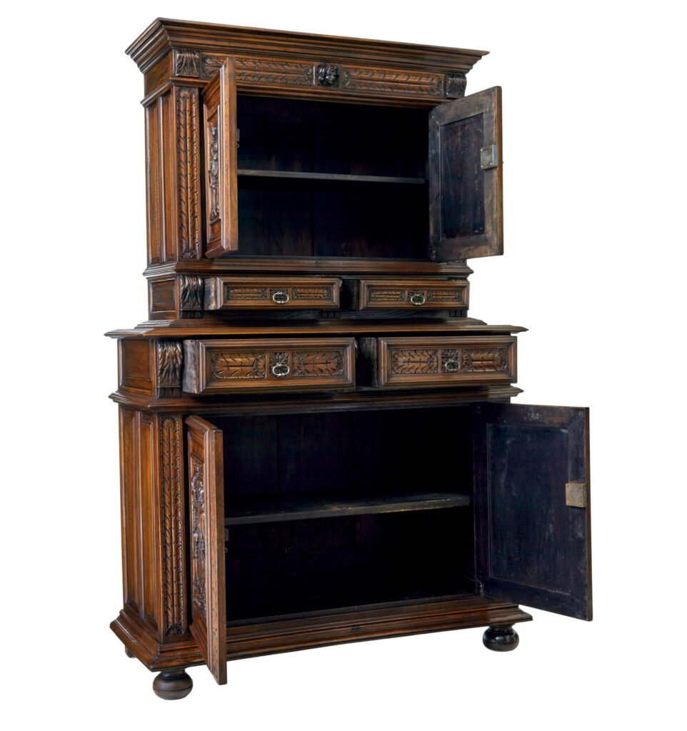 Mid 19th Century Carved Walnut Italian Cabinet — image 11