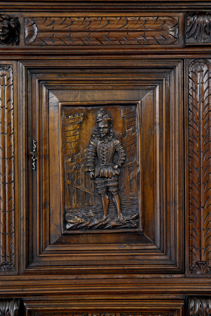 Mid 19th Century Carved Walnut Italian Cabinet — image 6