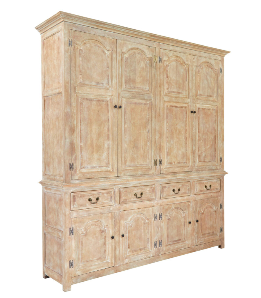 ENGLISH MADE SOLID OAK HOUSEKEEPERS CUPBOARD