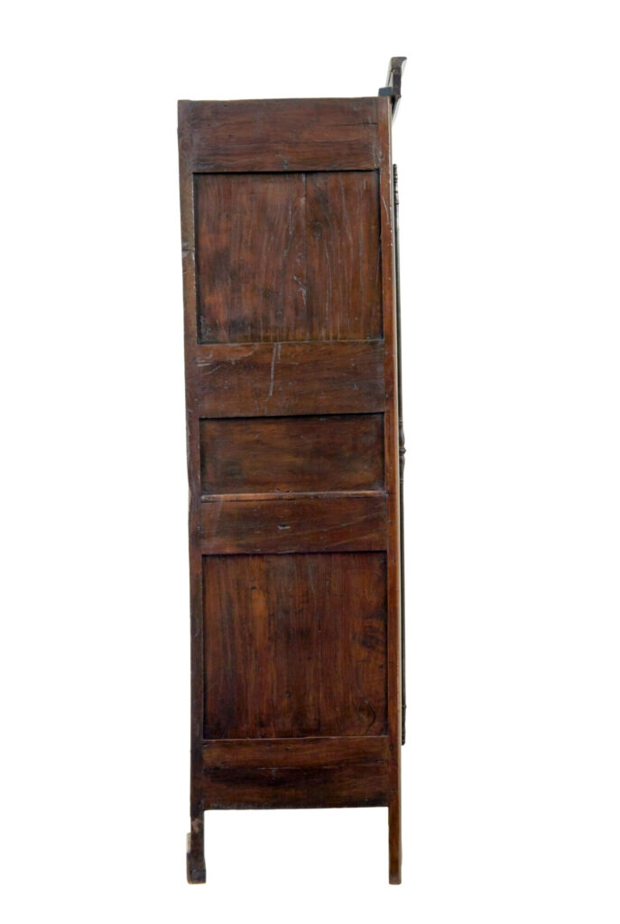 18th Century Carved French Yew and Chestnut Armoire — image 7
