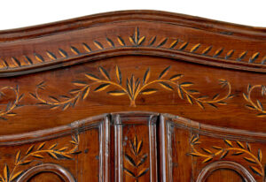 18th Century Carved French Yew and Chestnut Armoire — thumbnail 2