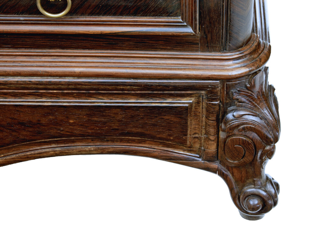 19th Century French Inlaid Chest of Drawers with Faux Marble Top — image 4