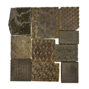 A COLLECTION OF 1O FABRIC PRINTING BLOCKS LIBERTY OF LONDON