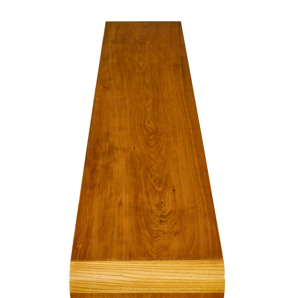 Swedish Mid Century Burr Elm Low Open Bookcase — image 8