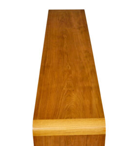 Swedish Mid Century Burr Elm Low Open Bookcase — thumbnail 7