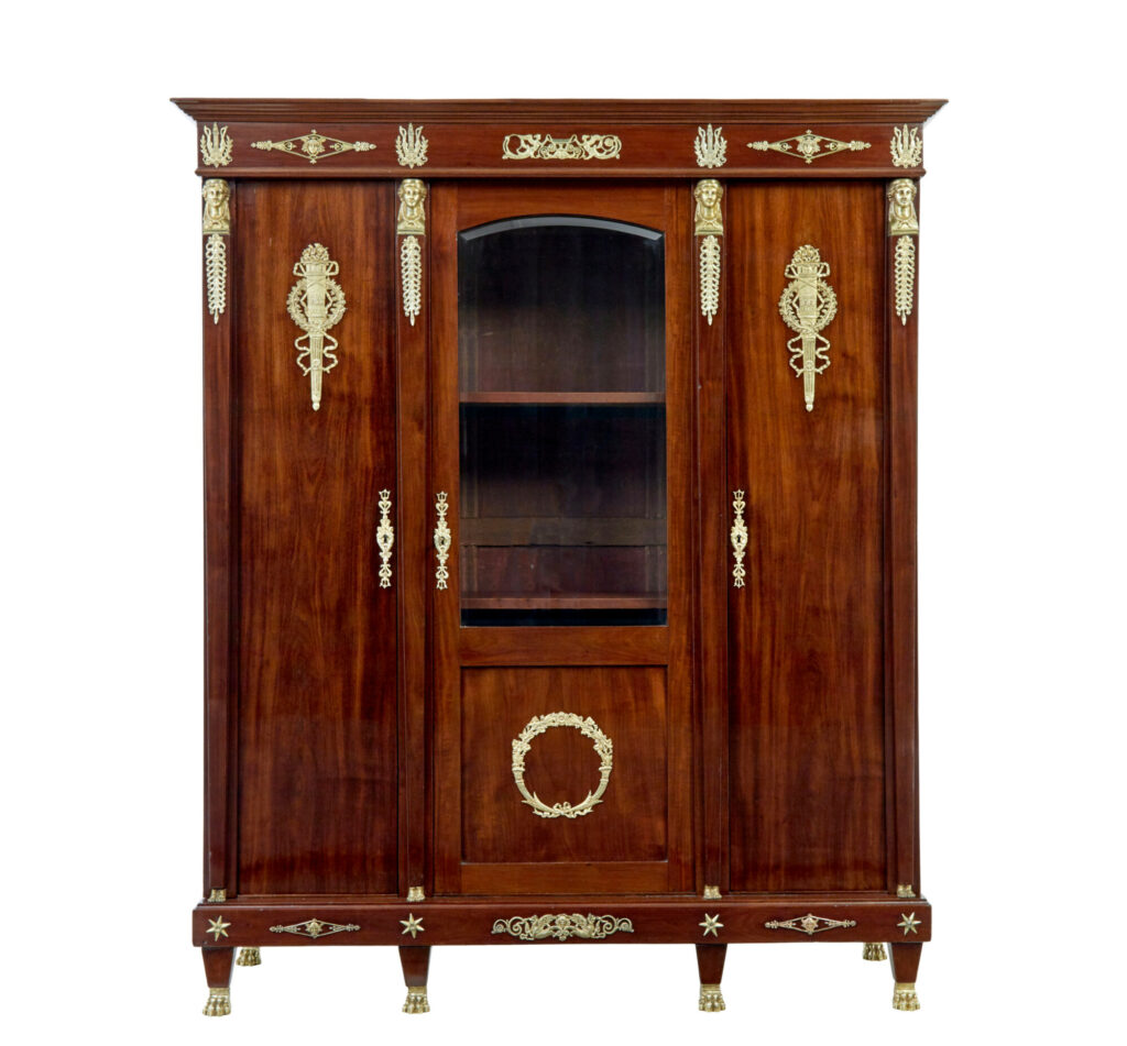 19th Century French Empire Mahogany and Ormolu Cabinet — image 10