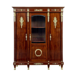19th Century French Empire Mahogany and Ormolu Cabinet — thumbnail 10