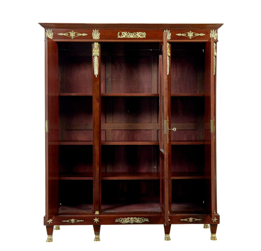 19th Century French Empire Mahogany and Ormolu Cabinet — image 9
