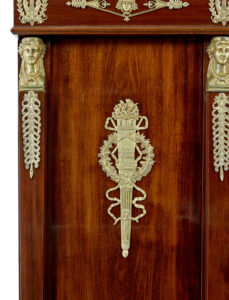 19th Century French Empire Mahogany and Ormolu Cabinet — thumbnail 4