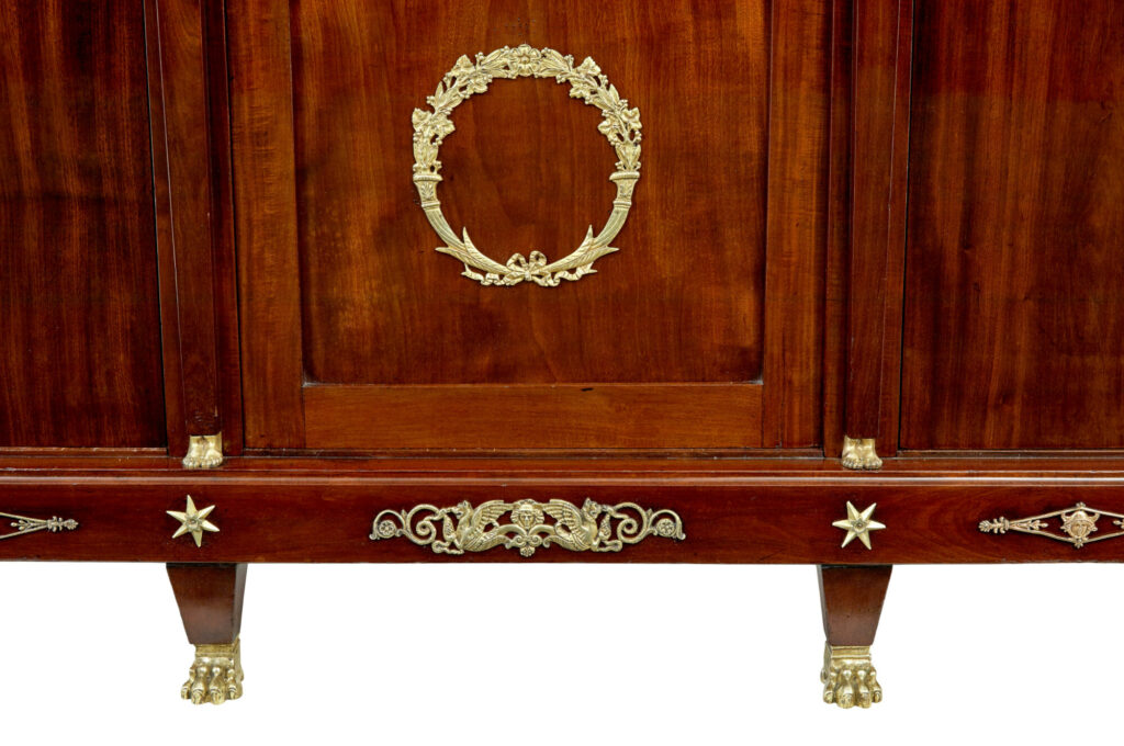 19th Century French Empire Mahogany and Ormolu Cabinet — image 3