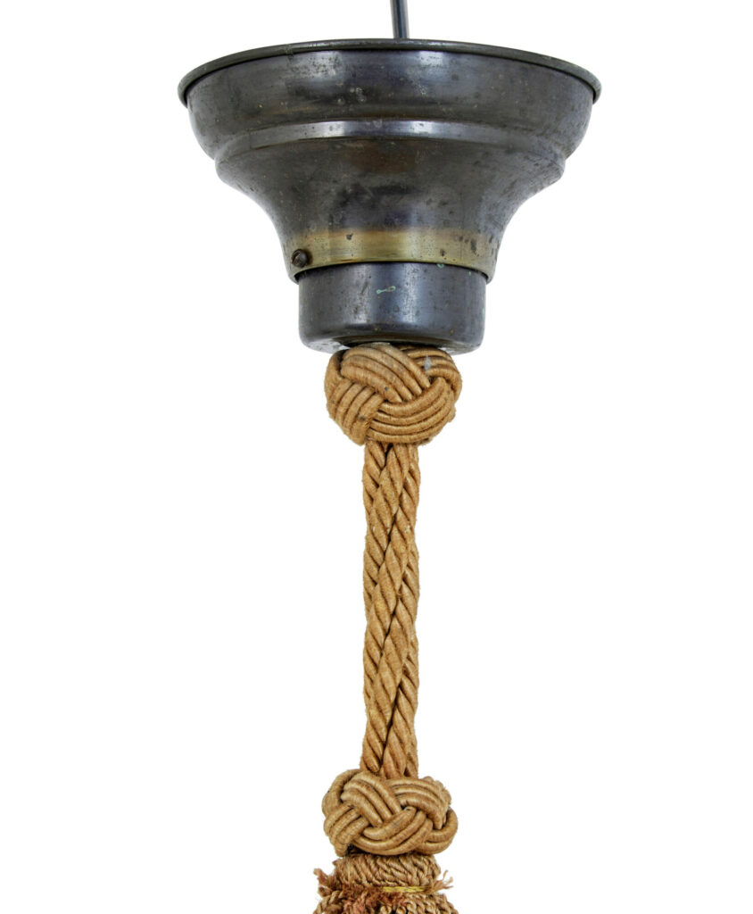 Art Deco Alabaster 4 Arm Ceiling Pendant Light — image 3