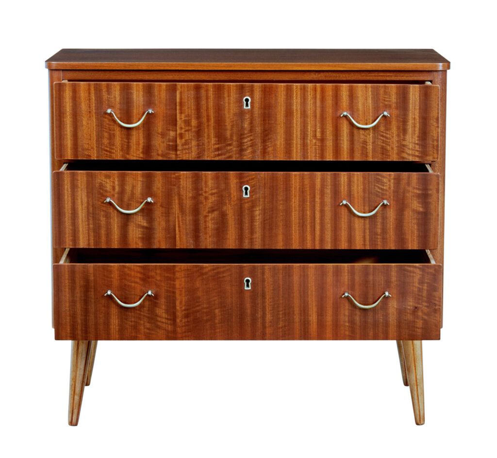 Mid 20th Century Danish Small Teak Chest of Drawers — image 2