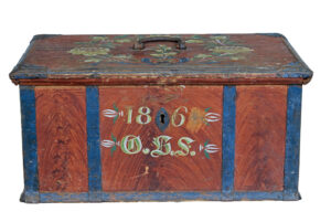 Mid 19th Century Swedish Folk Art Painted Box — thumbnail 2