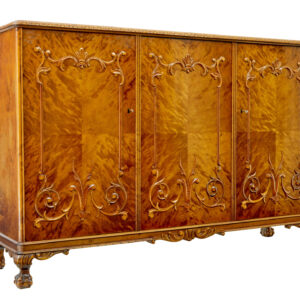 SWEDISH MID 20TH CENTURY ROCOCO REVIVAL BIRCH SIDEBOARD
