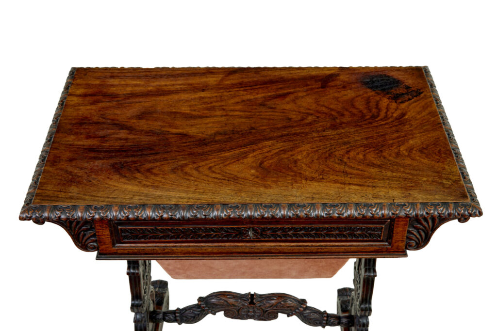 19th Century Anglo Indian Carved Padouk Side Table — image 12