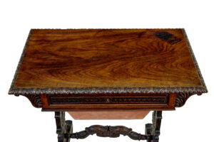 19th Century Anglo Indian Carved Padouk Side Table — thumbnail 12