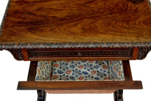 19th Century Anglo Indian Carved Padouk Side Table — thumbnail 10