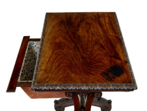 19th Century Anglo Indian Carved Padouk Side Table — thumbnail 9