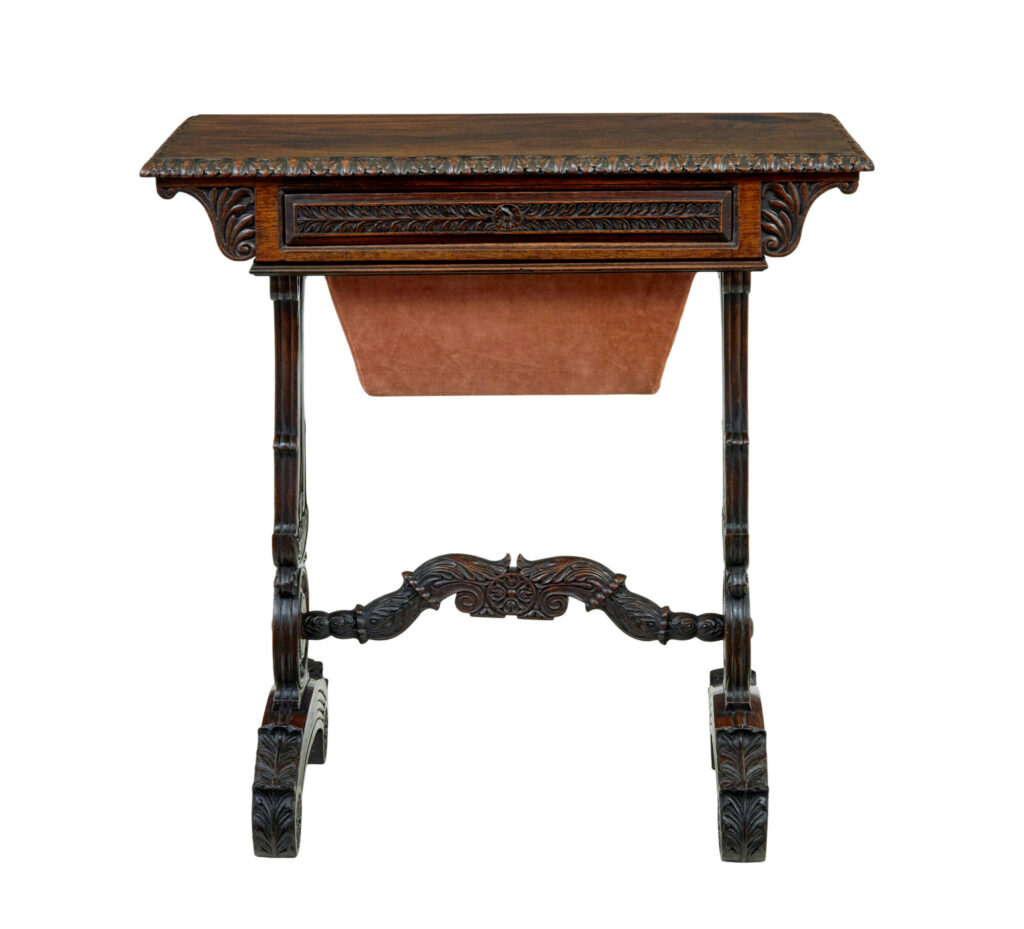 19th Century Anglo Indian Carved Padouk Side Table — image 6