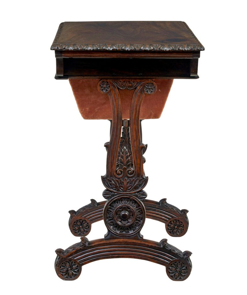 19th Century Anglo Indian Carved Padouk Side Table — image 5