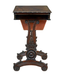 19th Century Anglo Indian Carved Padouk Side Table — thumbnail 3