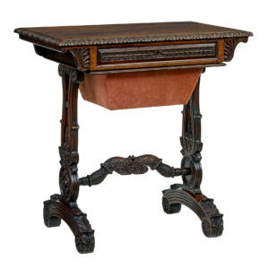 19TH CENTURY ANGLO INDIAN CARVED PADOUK SIDE TABLE