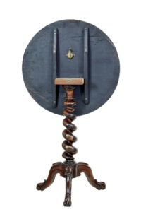 19th Century Walnut Inlaid Tilt Top Occasional Table — thumbnail 2