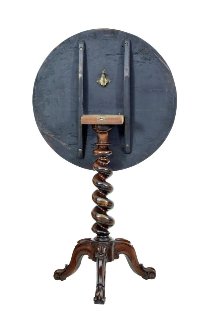 19th Century Walnut Inlaid Tilt Top Occasional Table — image 2