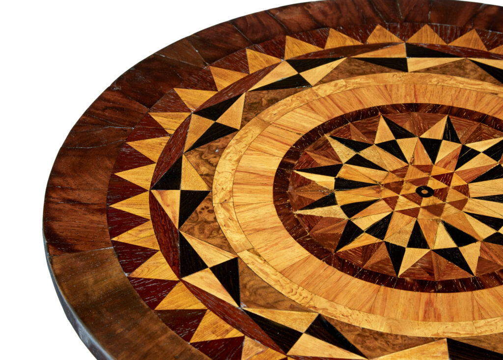 19th Century Walnut Inlaid Tilt Top Occasional Table — image 5