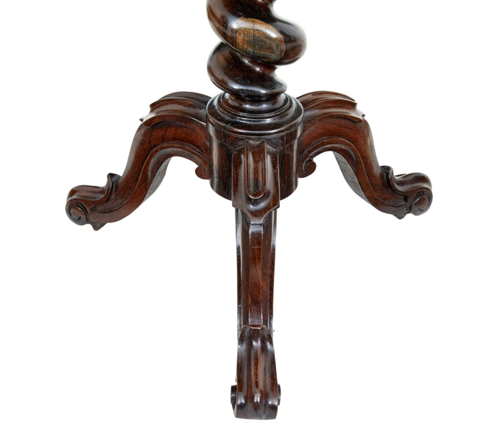 19th Century Walnut Inlaid Tilt Top Occasional Table — image 4