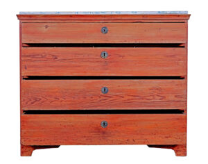 Swedish Early 19th Century Hand Painted Pine Chest of Drawers — thumbnail 5